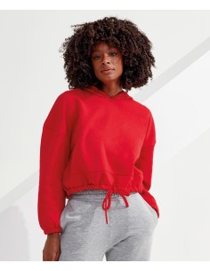 T-TR085-TriDri® Sweat à capuche oversize court femme 2